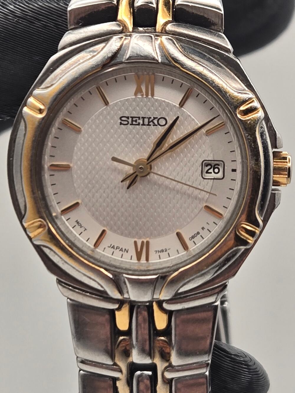 Seiko 7N82-0AT0 Women's Two-Tone Quartz Date Watch